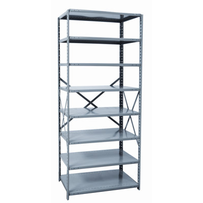 Hallowell Hi-Tech Shelving  Heavy-Duty Open Type Starter and Optional Add-on Unit with 8 Shelves