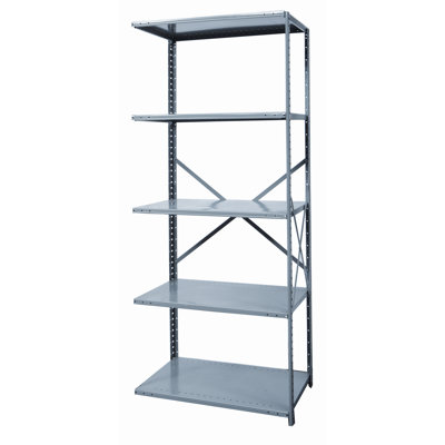 Hallowell Hi-Tech Shelving Medium-Duty Open Type Add-on Unit with 5 Shelves