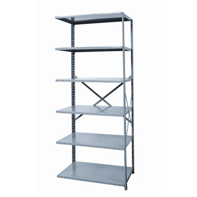 Hallowell Hi-Tech Shelving Medium-Duty Open Type Add-on Unit with 6 Shelves