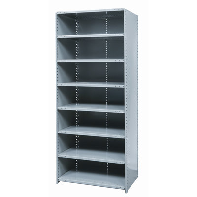Hallowell Hi-Tech Shelving Medium-Duty Closed Type Starter Unit with 8 Shelves