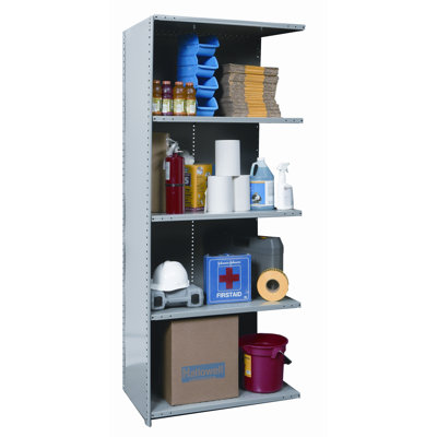 Hallowell Hi-Tech Shelving Extra Heavy-Duty Closed Type Starter and Optional Add-on Unit with 5 Shelves