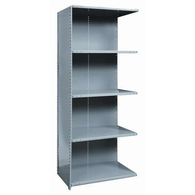 Hallowell Hi-Tech Shelving Extra Heavy-Duty Closed Type Add-on Unit with 5 Shelves