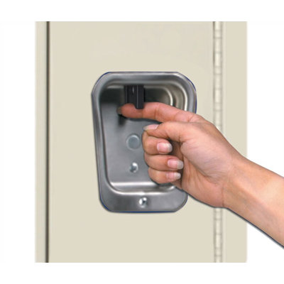 Hallowell Assembled Premium Stock 3 Section Double Tier Lockers