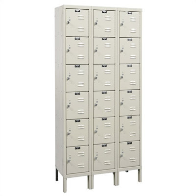 Hallowell Rust Resistant Lockers - Six Tier - 3 Sections (Assembled)