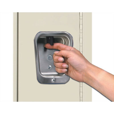 Hallowell Assembled Premium Stock 3 Section Double Tier Lockers