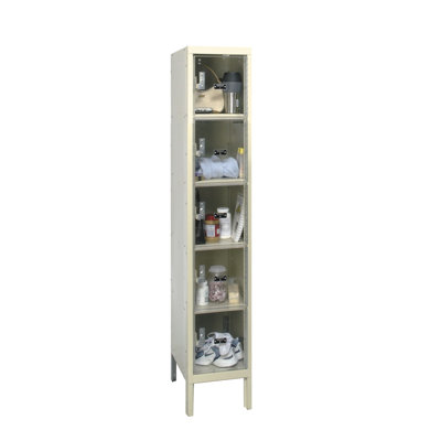 Hallowell Safety-View Plus Stock Lockers - Five Tiers - 1 Section (Assembled)