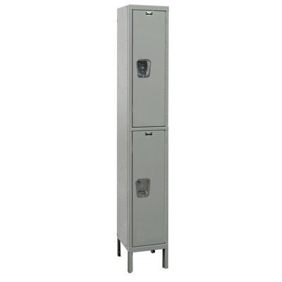 Hallowell Maintenance-Free Quiet Stock Lockers - Double Tier - 1 Section (Assembled)