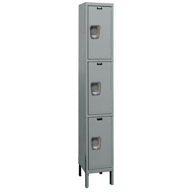 Hallowell Maintenance-Free Quiet Stock Lockers - Triple Tier - 1 Section (Assembled)
