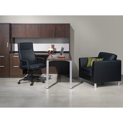Steelcase Lincoln Leather Lounge Chair