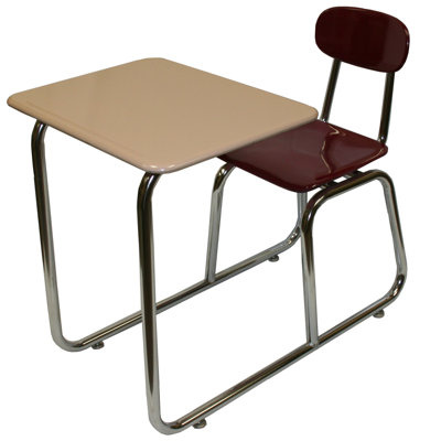 WB Manufacturing Quick Ship Dual Entry Chair Combo Desk