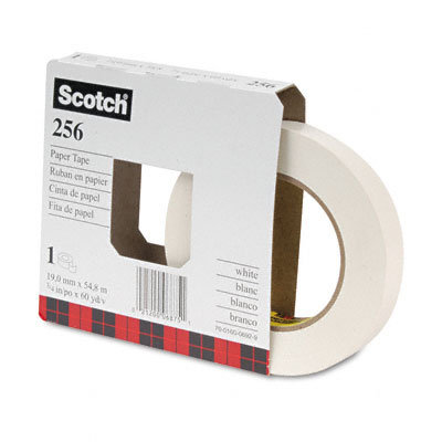 3M 256 Printable Flatback Paper Tape, 3/4" x 20 Yards, 3" Core, 48 per Box                                                      