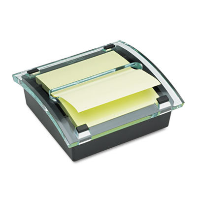 3M Designer Series Clear-Top Pop-Up Note Dispenser for 3x3 Self-Stick Notes, BLK                                                