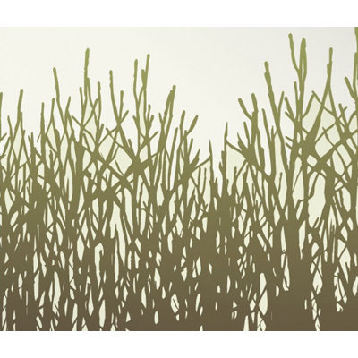 Inhabit Field Grass Stretched Wall Art in Moss