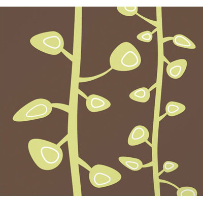 Inhabit Bud Stretched Wall Art in Chocolate
