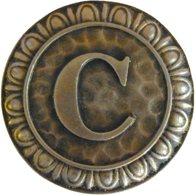 Notting Hill Jewel Initial Letter C Knob