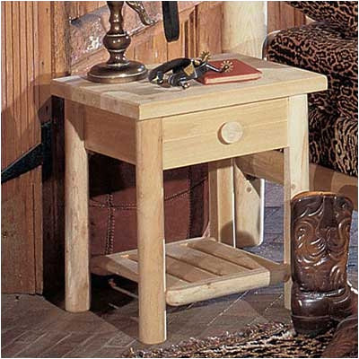 Nightstand with 1 Drawer by Rustic Natural Cedar Furniture -image