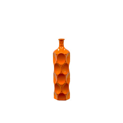 Urban Trends Sunset Orange Bella Ceramic Bottle