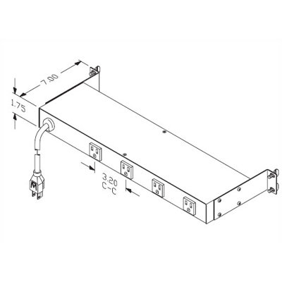Chatsworth Transformer Spaced Power Strip