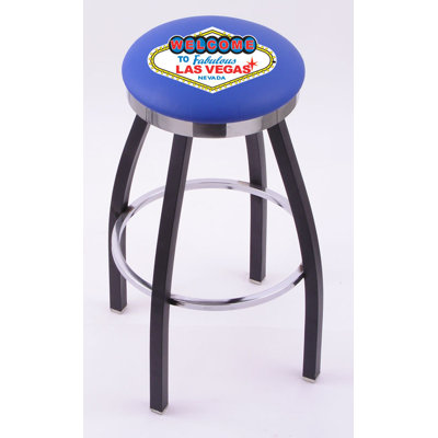 Holland Bar Stool Gambling Single Chrome Ring Swivel Barstool 