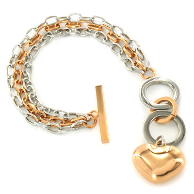 West Coast Jewelry Heart Charm Bracelet