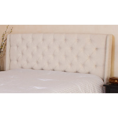 Wicklow Wingback Queen/Full Tufted Fabric Headboard by Home Loft Concept -image