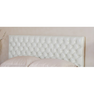 Finnegan Button Tufted Leather Headboard by Home Loft Concept -image