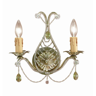 Abigail Topaz Swarovski Strass Crystal Candle Wall Sconce