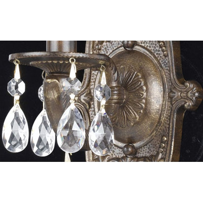Crystorama Sutton  Candle Wall Sconce in Venetian Bronze
