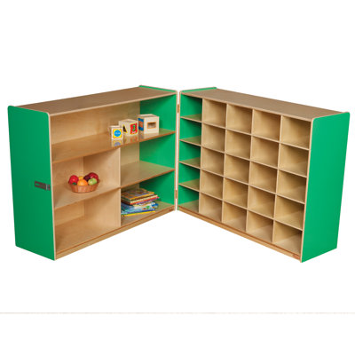 Wood Designs Tray and Shelf Fold Storage Unit without Trays