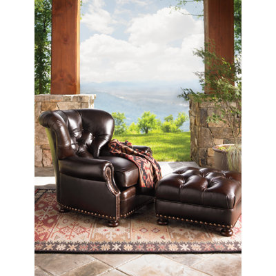 Lexington Elle Leather Ottoman