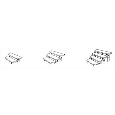 Midwest Folding Products Four-Level Standing Choral Riser with Hardboard Deck