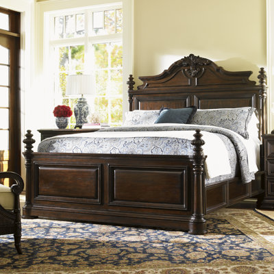 Island Traditions Amherst Carved Panel Bed by Tommy Bahama Home -image