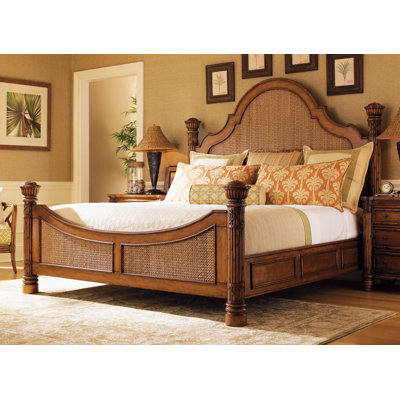 Island Estate Round Hill Panel Bed by Tommy Bahama Home -image