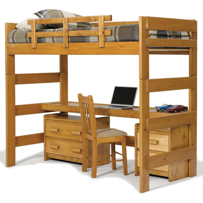 Loft Bed with Desk Top Furniture | Wayfair