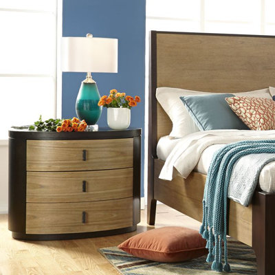 Voyage 3 Drawer Nightstand by HGTV Home -image