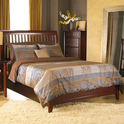 City II Rake Storage Slat Bed by Modus Furniture -image