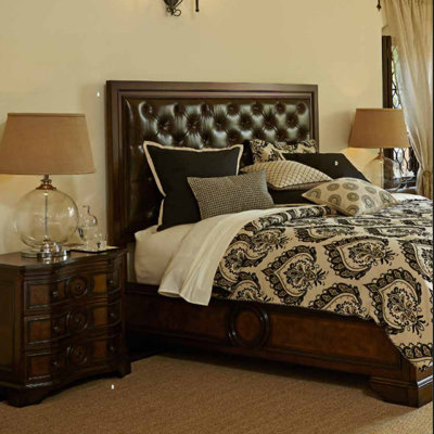 Bella Cera Panel Bed by Michael Amini -image