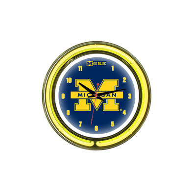 Wave 7 NCAA 14" Team Neon Wall Clock