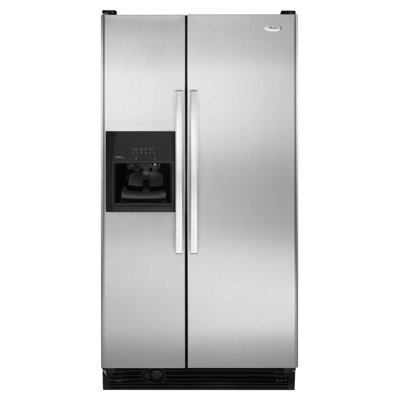 25 cu. ft. Full-Width Adjustable Slide-Out Spillguard Glass Shelves Side-By-Side Refrigerator