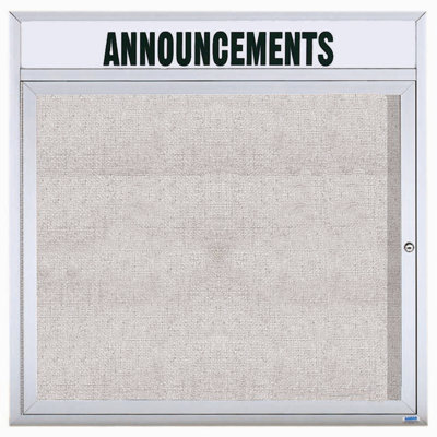 AARCO Illuminated Outdoor Enclosed Bulletin Board