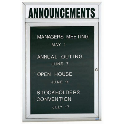 AARCO Enclosed Directory Cabinet with Header