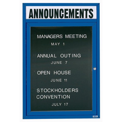 AARCO Outdoor Enclosed Directory Cabinet with Header