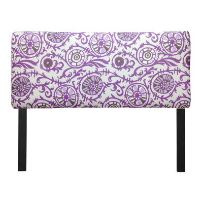 Suzani Grapevine Upholstered Headboard by Sole Designs -image