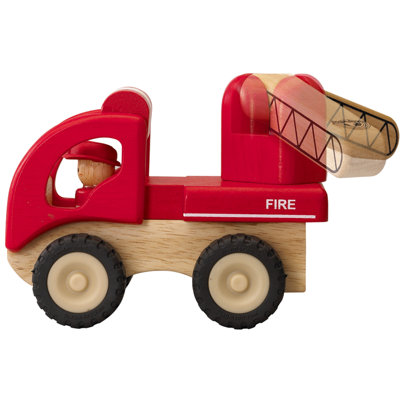 Wonderworld Mini Fire Engine Wooden Vehicle