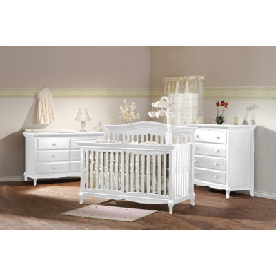 PALI Mantova Two Piece Forever Convertible Crib Set in White