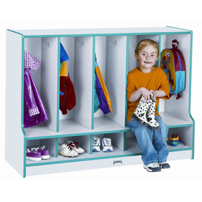 Jonti-Craft 5 Section Toddler Coat Locker with Step