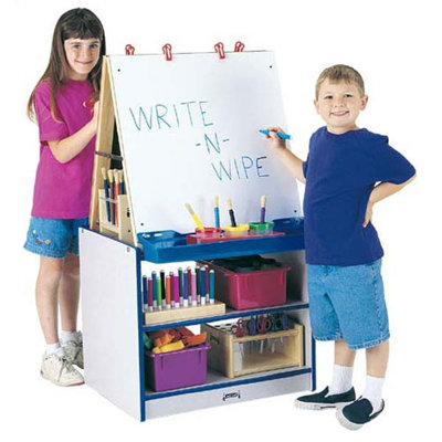 Jonti-Craft Rainbow Accents 2 Station Easel