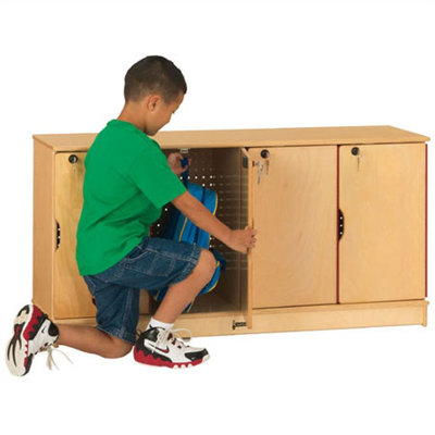 Jonti-Craft ThriftyKYDZ Stacking Lockable Lockers - 4 Sections