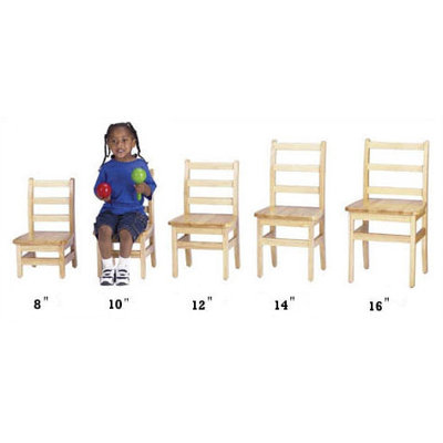 Jonti-Craft KYDZ 8" Wood Classroom Ladderback Chair (Set of 2)