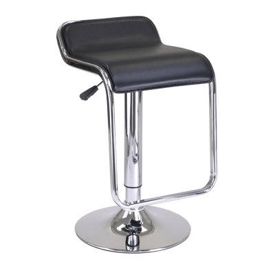Winsome Oslo Airlift Stool with Swivel Metal Frame Seat in Black